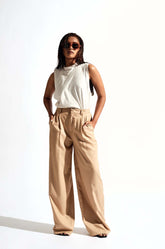 Mid Rise Tailored Pants